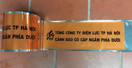 Băng cảnh báo cáp điện ngầm tráng bạc 2
