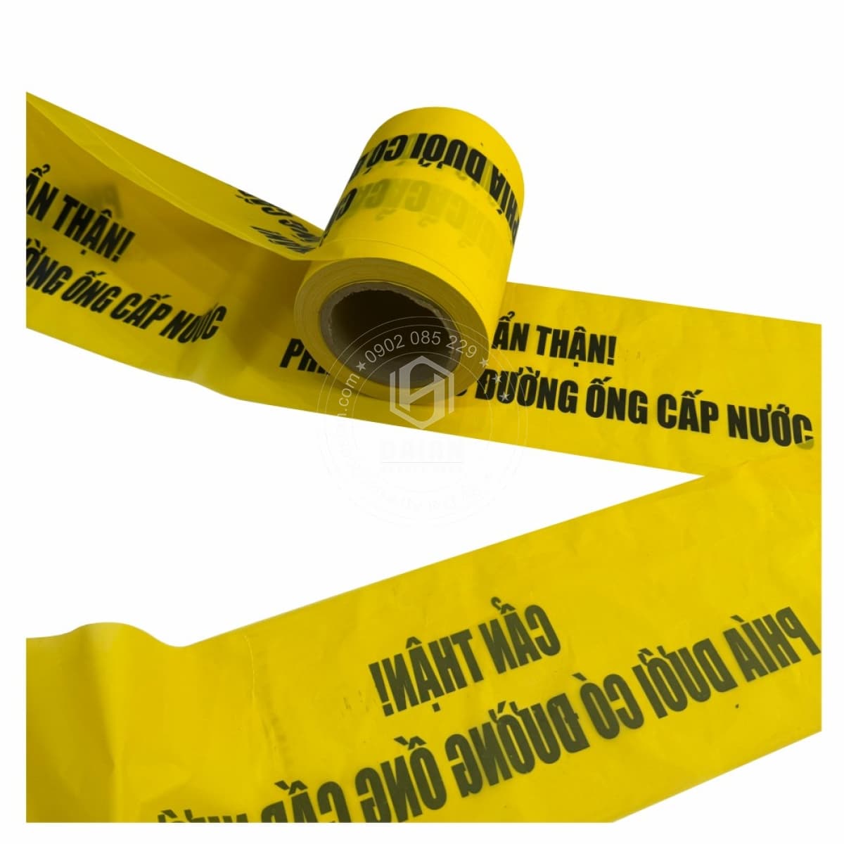 Băng cảnh báo bên dưới có đường ống nước 2